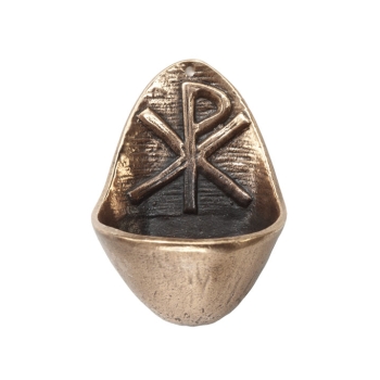 Wandweihwasserbecken, Bronze, Höhe: 8 cm